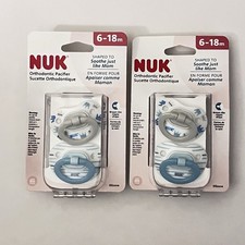NUK Pacifiers 6-18M 4-Pack 2x2 BPA Free Silicone Orthodontic New Sealed