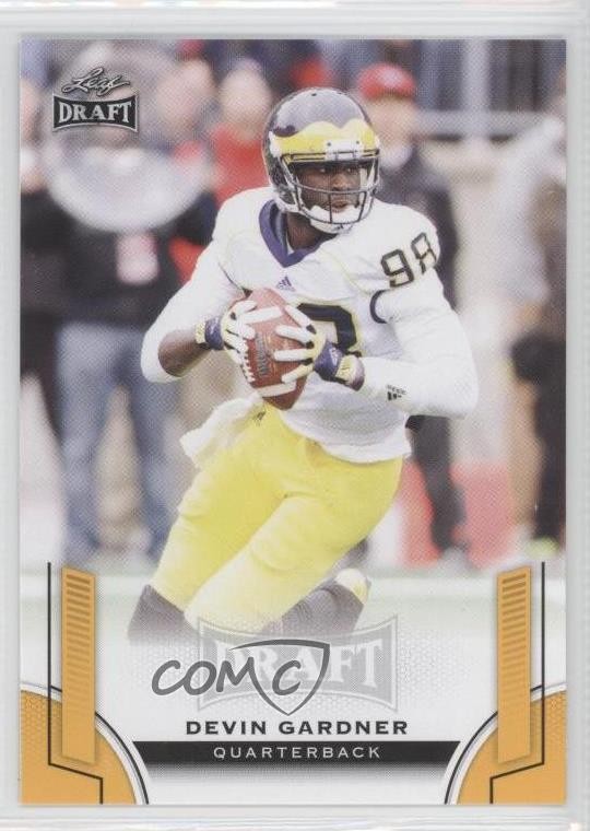 2015 Leaf Draft Gold Devin Gardner #63 Rookie RC fm0