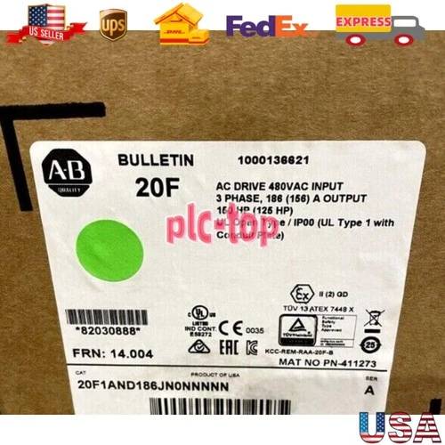 Allen Bradley 20F1AND186JN0NNNNN PowerFlex Air Cooled 753 AC Drive VIP - Picture 1 of 1