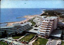 Aerial Olimp Hotel Mamaia Romania vintage postcard d914