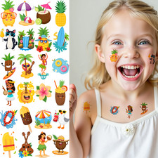 54pcs Temporary Tattoo Temporary Tattoo Stickers Ice Cream Beach Ball Flower