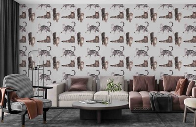 3D Cat Animal Pattern Self-adhesive Removable Wallpaper Murals