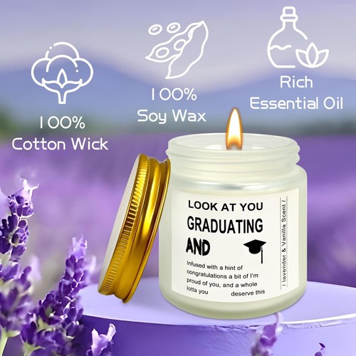 Funny Grad Candle Graduation Gift for Her 2025 College Nursing High School Ma... - Picture 7 of 8