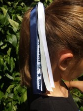 Team Colors Handmade Ribbon Streamer Ponytail Holder, Choose Your Favorite Team