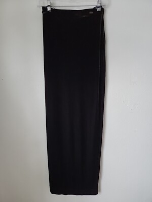 NEW TADASHI Velvet Maxi Skirt XS Expresso Brown Pencil Back Slit Party