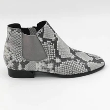 Munro Womens Boots Cate Ankle Multicolor Gray Snakeskin Leather Zipper 7.5 M
