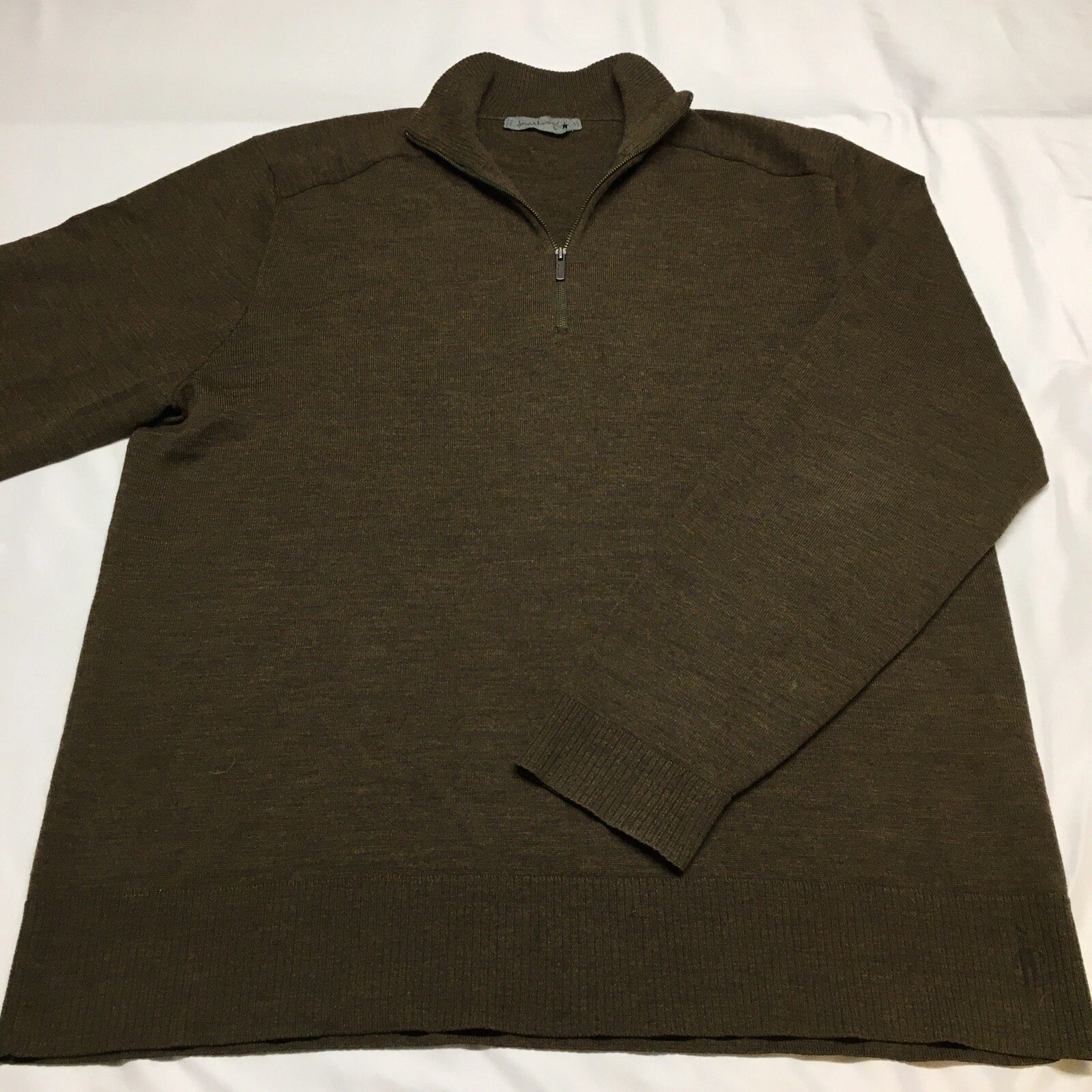 smartwool merino wool !/4 zip knit light pullover sweater