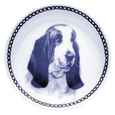 Basset Hound - Dog Plate made in Denmark from the finest European Porcelain