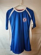 Deportivo Cruz Azul Soccer jersey 100% polyester medium.  FMF official patch.