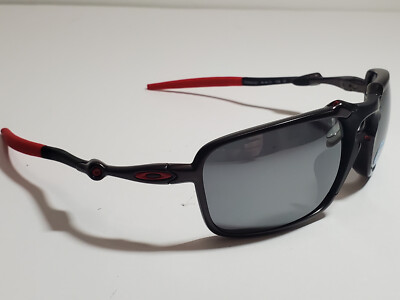 Oakley 6020-07 BADMAN Ferrari Sunglasses Dark Carbon / Blk Iridium