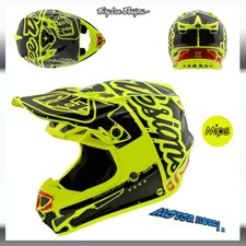 CASCO CROSS ENDURO TROY LEE DESIGNS SE4 POLYACRYLITE FACTORY YELLOW TAGLIA S