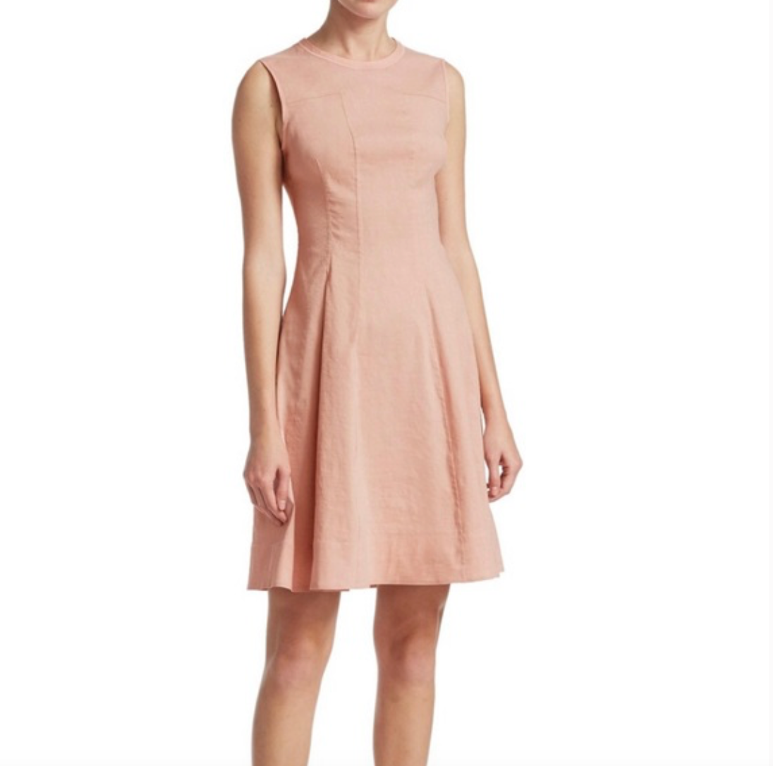 THEORY MODERN TEA DRESS ORGANIC CRUNCH Wash Dress Size 4 Linen Blend Mini |  eBay