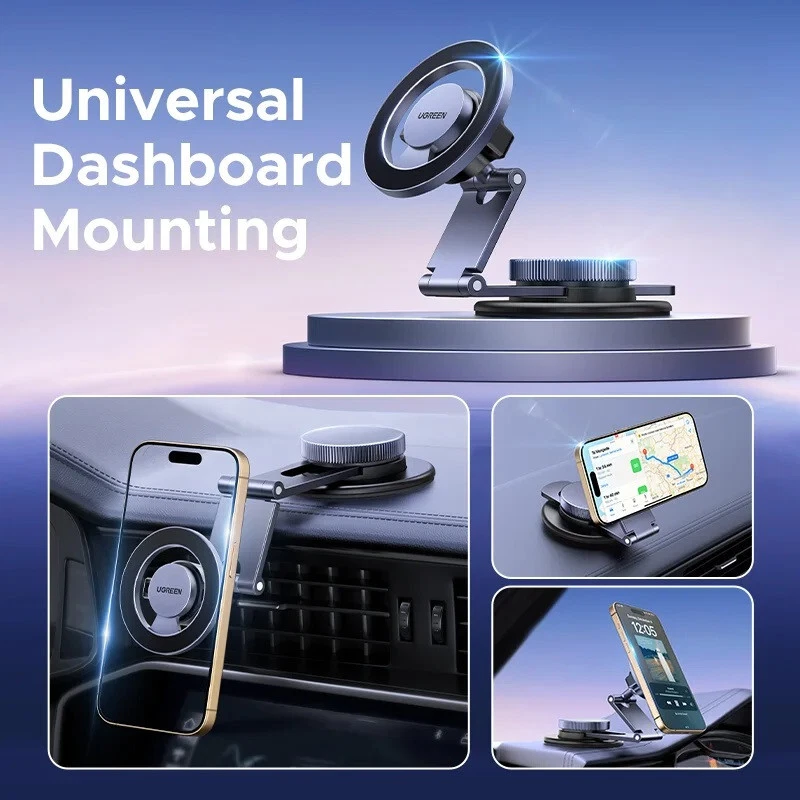 Soporte magnético para teléfono de automóvil UGREEN tablero de instrumentos gravedad 360° soporte para iPhone Samsung Foto 2 de 4