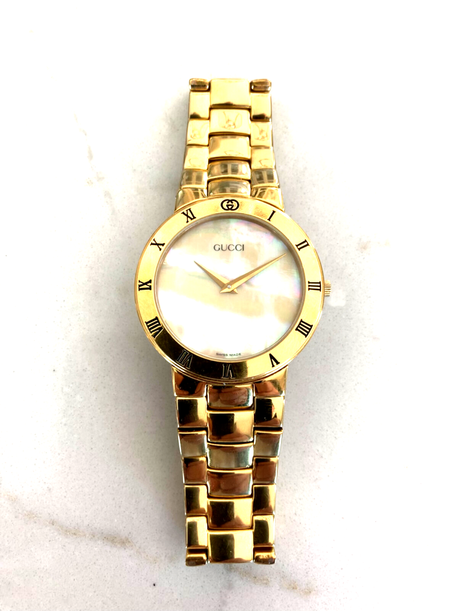 mens Gucci watch vintage 1995 3300.2.M, Authentic, MOP Dial 