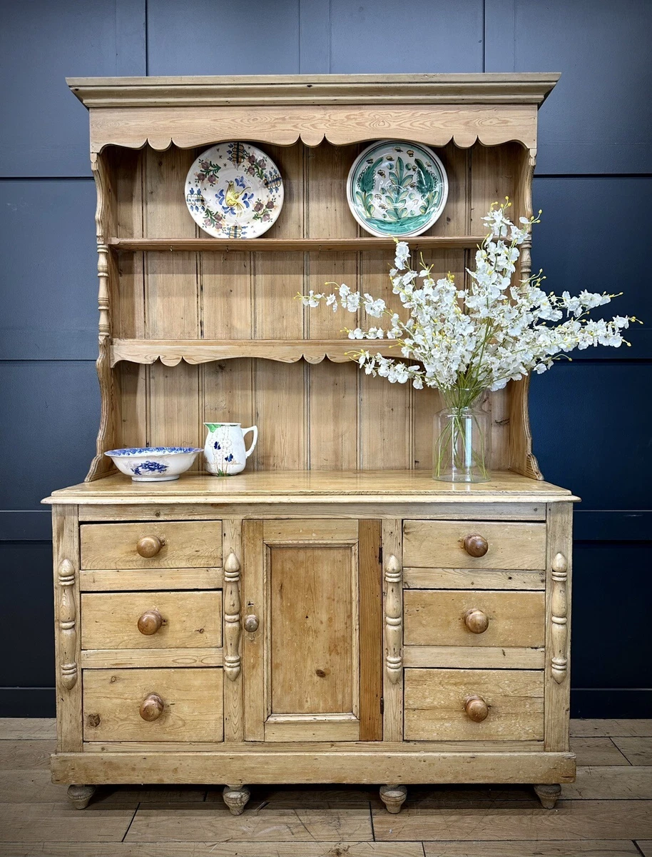 Antique Pine Dresser Victorian Kitchen Dresser Farmhouse