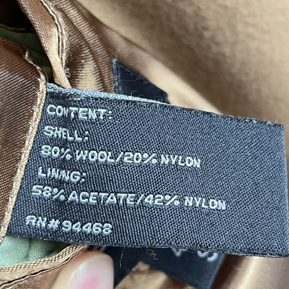 Chaquetón Largo Claiborne 80% Lana Camel Talla 42S Hecho en Ucrania Foto 4 de 4