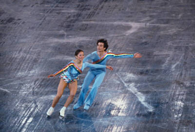 Pairs Team Randy Gardner And Tai Babilonia No 8 Old Figure Skatng Photo