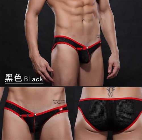 Men Sexy Briefs Boxer Trunks Ice Silk Mesh Breathable Underpants Underwear S-XL - Picture 4 of 14