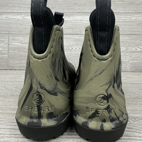 Sperry Men’s Size 11 Float Rain Boots Camouflage Olive Camo/Black STS25357 NWOT - Picture 5 of 17
