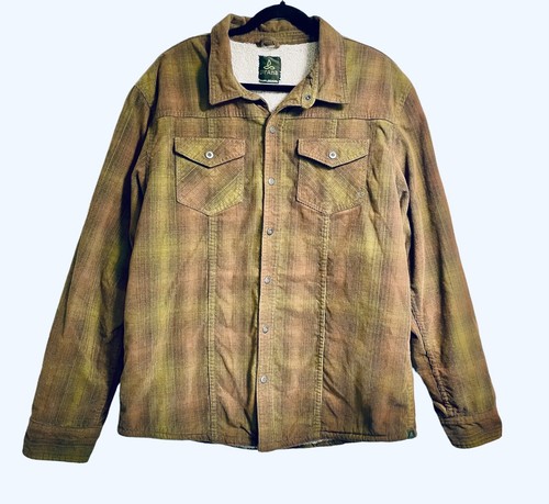 PrAna Mens XL Gomez Shirt Jacket Plaid 