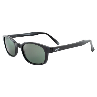 MF LOCKDOWN MOTORCYCLE SUNGLASSES BLACK FRAMES  GREEN LENS + FREE POUCH KD'S