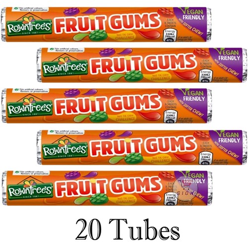 ROWNTREE'S Fruit Gums Sweets VEGAN Friendly Tube Sweet 47g eBay