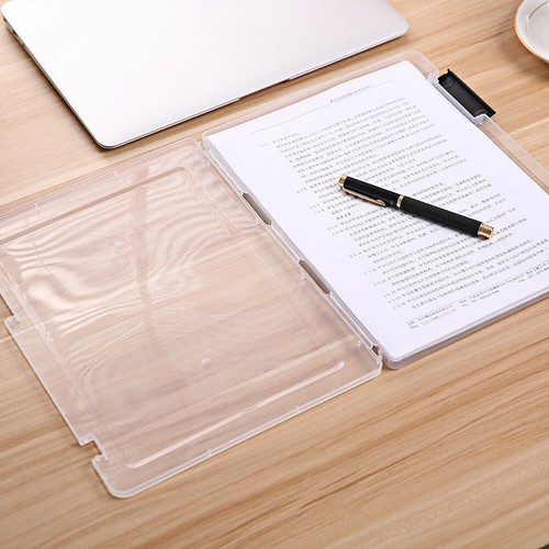 A4 Transparent Storage Box Clear Plastic Document Paper Filling Case File - Picture 6 of 21