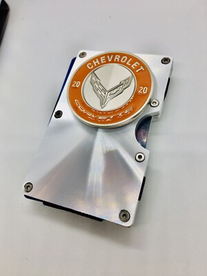 C8 Sebring Orange 2020 Commemorative Medallion on Aluminum Wallet