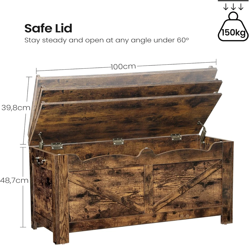 Panche contenitore per ingresso, Panca con portaoggetti, Cassapanca, Pouf Organi - Immagine 2 di 4