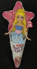 ZURU Sparkle Girlz  Yellow  Long Hair  Blue Top  Blue  Skirt  4” Cone