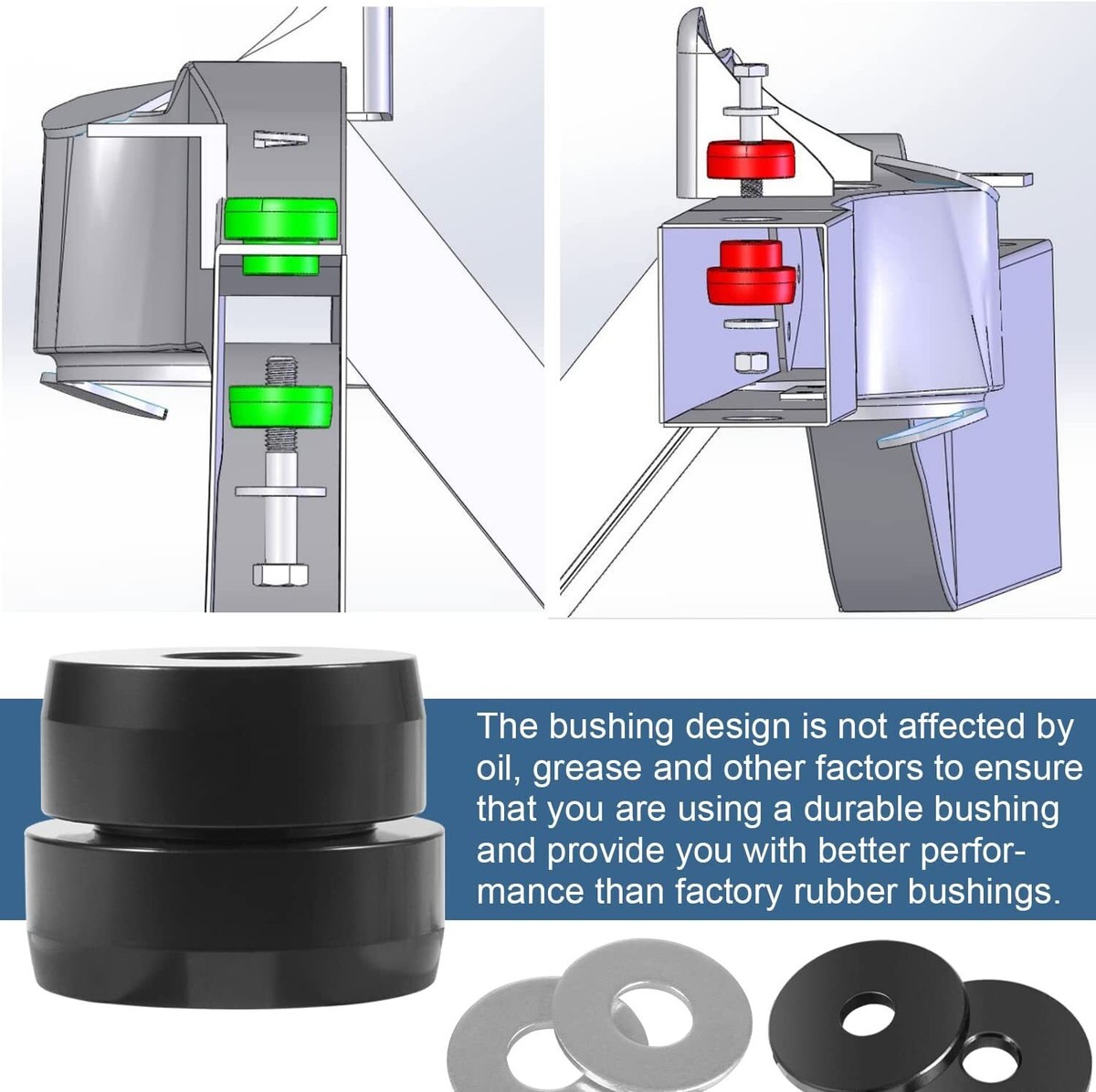 CNC Billet Body Mount Bushings Kit 134-10005 for 1968-1981