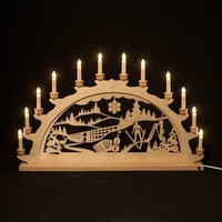 Holz-Schwibbogen Lichterbogen Vogtland Plauen 70 Cm Made Im Erzgebirge Birke