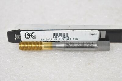 OSG 1400133005 5/16-24 H5 2.5P NRT TIN MODIFIED BOTTOMING THREAD ( LOT OF 2 )