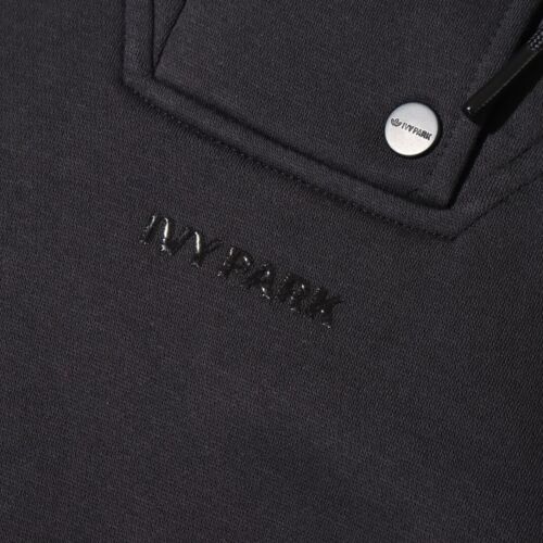 adidas Originals IVY PARK Beyonce Triple Black Snap Collared Hooded Size LARGE - Picture 2 of 6