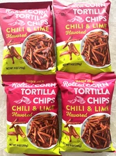 New *4 PACKS* Trader Joe's Rolled Corn Tortilla Chips Chili & Lime Flavored