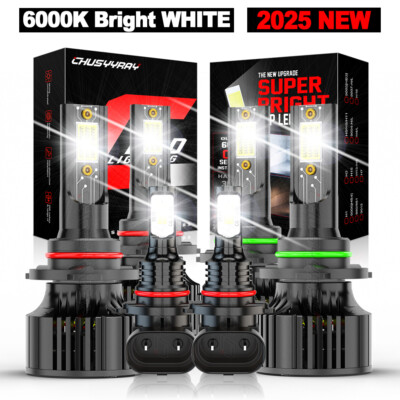For Lexus GS300 GS400 1998-2005 6000K 6X LED Headlight Hi/Lo+Fog Light Bulbs Kit