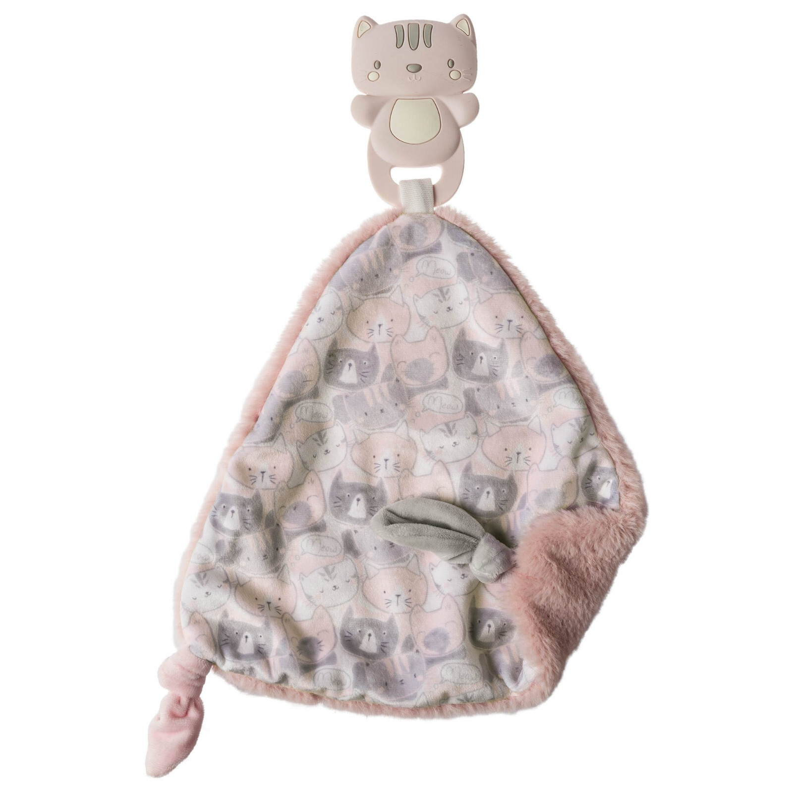Mary Meyer Chewy Crew Kitty 10″ Teether Blanket Cat Silicone Teethers blankets
