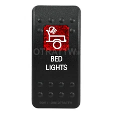 OTRATTW Carling Technologies Contura II Rocker Switch, BED LIGHTS, RED LENS