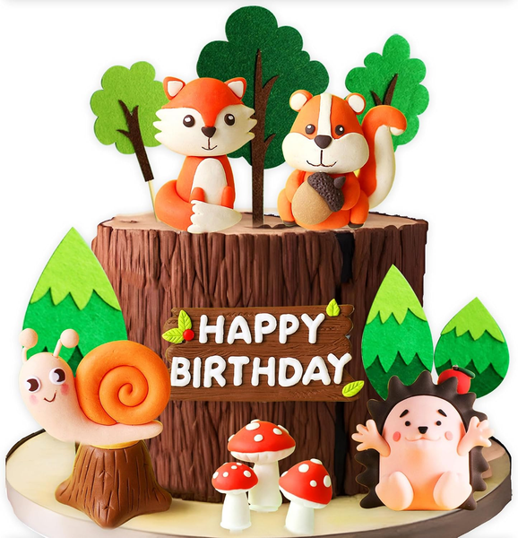 Geburtstag Deko Tortenaufleger Waldtiere Tortendeko Waldtiere Geburtstag Wald Ti-image