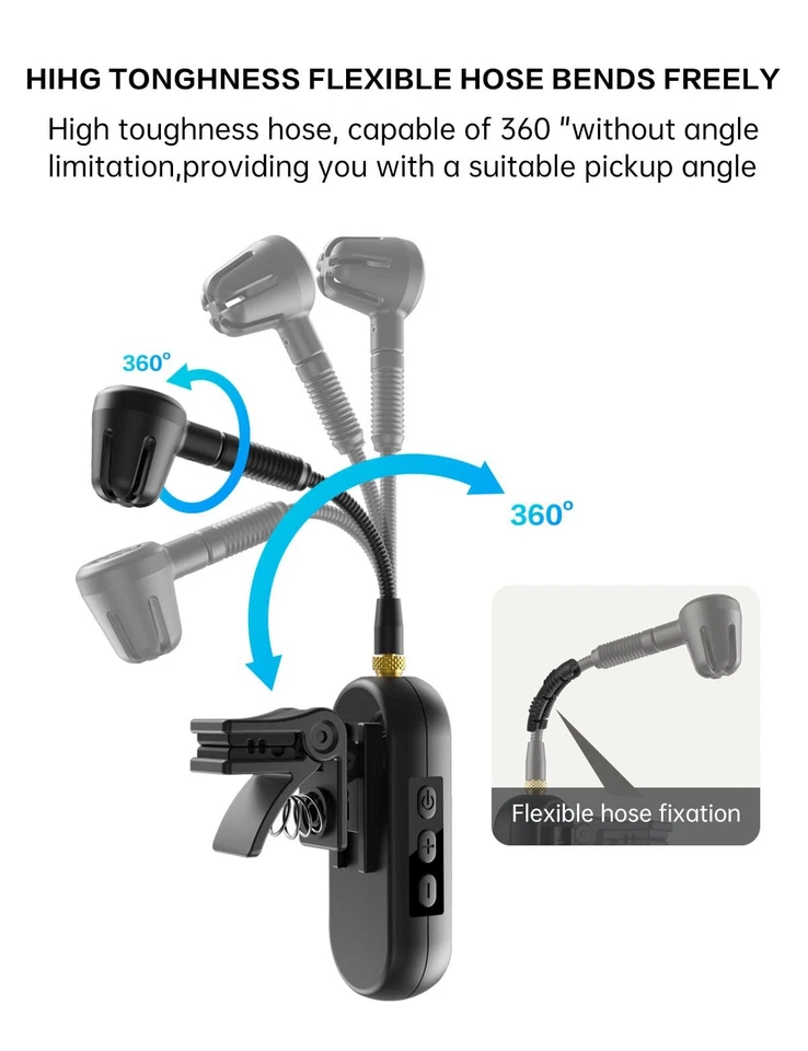 Wireless UHF Saxophone Microphone System, Clip Instrument Microphone Saxophon... - Image 4 of 4