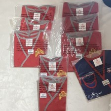Official Awana Club Uniform Vest Red/Gray/Blue Polyester Sizes sm med lg