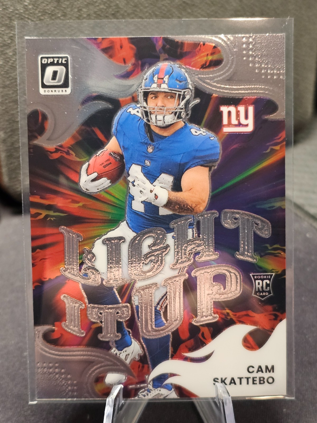 2025 Panini Donruss Optic - Light It Up Cam Skattebo #5 (RC) NY Giants Rookie