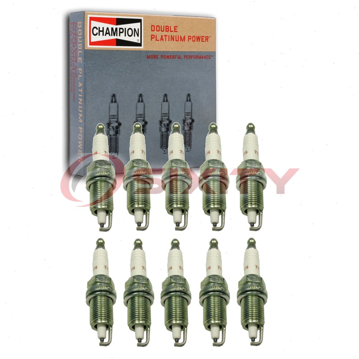 10 pc Champion Double Platinum 7712 Spark Plugs for QC12PEP 41-807 3271 ec
