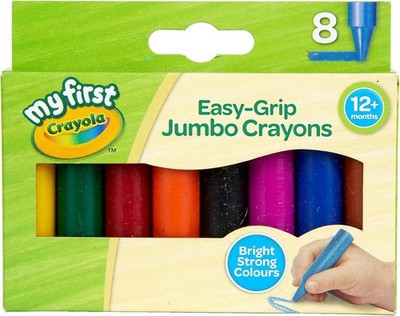 Crayola My First Jumbo Buntstifte 8er Pack - Easy Grip Kleinkind Kunst - Kinder 12 Monate+