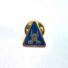 Gaastra Pin Vintage Blue Gold Triangle Sailing Nautical Sportswear Clothing