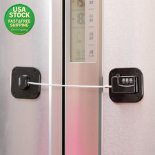 Fridge Door Lock Combination Child Safety Freezer Cabinet Drawer Black Adhesive