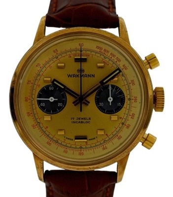 Wakmann 39mm Men's Vintage Chronograph Valjoux Cal 23 Swiss Watch! Ref: 1319!