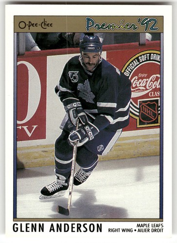 1991 O-Pee-Chee Premier Glenn Anderson #10 card