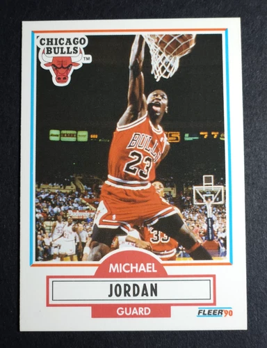1990-91 FLEER #26 MICHAEL JORDAN \*M11\* CHICAGO BULLS HAS BLACK LINE \*NRMT/MINT\*