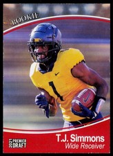 2021 SAGE Premier Draft T.J. Simmons 127 Red West Virginia Mountaineers